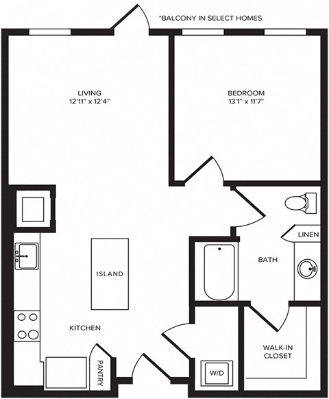 A5 floor plan at Windsor Turtle Creek, TX, 75219